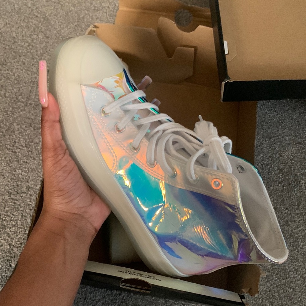 Iridescent converse Hi-tops